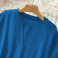 👚50 % RABATT! 🔥Modetröja i enfärgat tyg med korta ärmar
