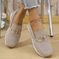 👟 Casual-loafers i mesh för damer med metallspänne