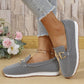 👟 Casual-loafers i mesh för damer med metallspänne