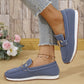 👟 Casual-loafers i mesh för damer med metallspänne