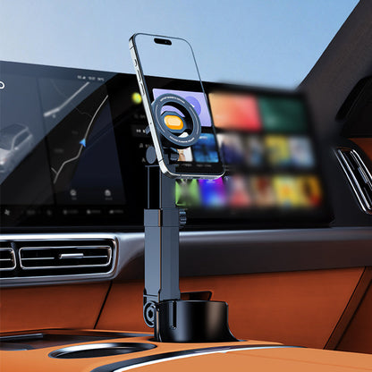 🚗Mobilhållare för bil – 360° justerbar, kraftfull N52-magnet, kan manövreras med en hand, passar alla mobiler, stabila modeller med magnet och klämma för säker körning📱✨