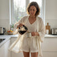 🤍 3-delat fritidsset för damer✨ Loungewear med tunika, topp & shorts – luftiga hemkläder för semestern & vardagen