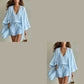 🤍 3-delat fritidsset för damer✨ Loungewear med tunika, topp & shorts – luftiga hemkläder för semestern & vardagen