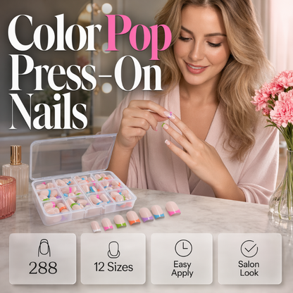 🥳REA 2026🥳💞Över 50 000 sålda!💅✨50 % RABATT!🎁 Färgsprakande press-on-naglar