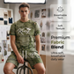 Herr Casual Fejk Denim Print T-shirt & Shorts Set