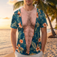 🔥🎁Nyhet 50 % RABATT🔥Rolig 3D-tryckt hårig bröstt-shirt för herrar