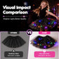 🏆 Last Day 50%OFF!🎁LED Light Up Sequin Tutu Skirt Star Mesh Princess Skirt for Girls