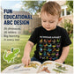 Barn-T-shirt med dinosaurie- och alfabetstryck
