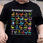 Barn-T-shirt med dinosaurie- och alfabetstryck