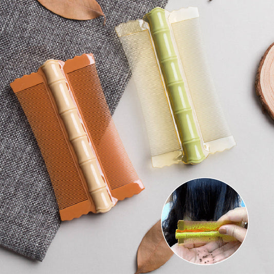 [🎁Specialgåva] Dubbelsidig kam med fina tänder i bambu för hårstyling