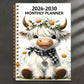 🏆📅Över 50 000 sålda! Nästan slut – 💥🐮 Highland Cow 5-årig månadsplanerare – Långsiktig organisationsplanering & målplanering på ett och samma ställe ✨