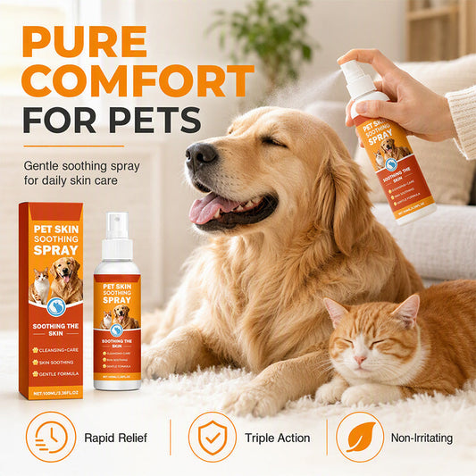 🐾💧 50 % RABATT NU! 🌿 Lugnande Hudspray för Hund & Katt – Återfuktar Torr Hud & Hjälper till att Lugna Kliande och Irriterad Hud 🐶🐱✨