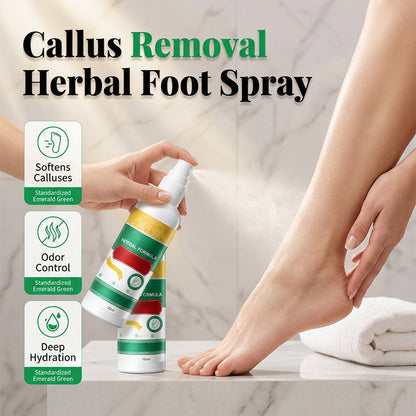 🌿 50% RABATT NU! 🦶✨ Kruidvoetspray för borttagning av förhårdnader – neutraliserar lukt, reparerar torra hälar & återfuktar – perfekt för daglig fotvård 💚🧴