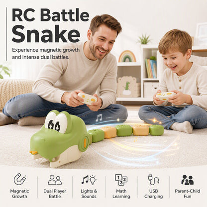 🎮 RC Battle Snake – magnetisk skarvning, precisionskontroll & interaktiv lek – perfekt för skärmfri familjetid 🏠✨