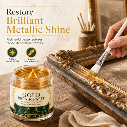 🎨 50% RABATT NU! Guldmetallisk reparationspasta för lackering med pensel