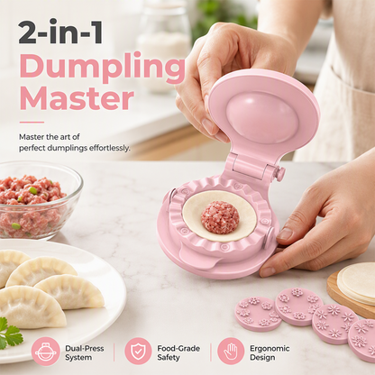 🥟 Gör jämna dumplings enkelt – manuell degpress perfekt för nybörjare