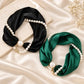 🧣50% RABATT NU! !✨Scarfhalsband med pärlor