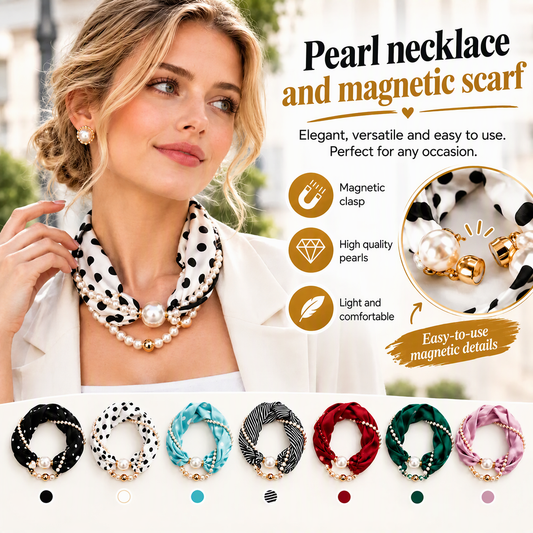 🧣50% RABATT NU! !✨Scarfhalsband med pärlor